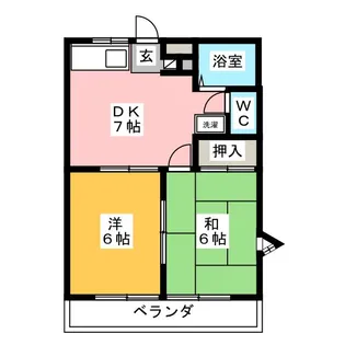 ハイツアイリス【1階】の間取り