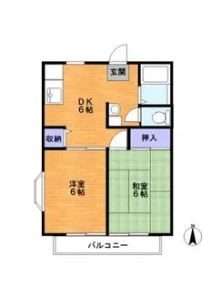 エステート山崎A棟【2階】の間取り
