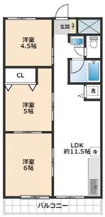 アパートメントマコト【2階】の間取り