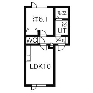 ウィンドミル東苗穂【2階】の間取り
