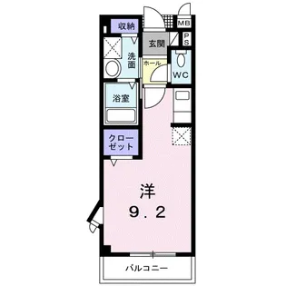 ウエストヒルB【2階】の間取り