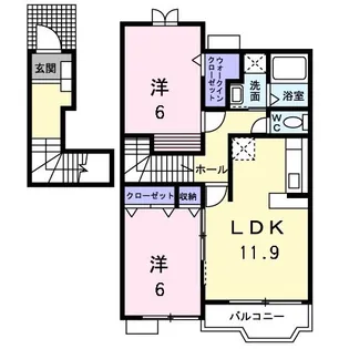 プリムローズMYT II【2階】の間取り