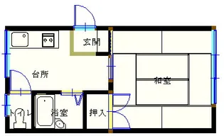 コーポかくた【2階】の間取り