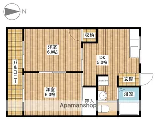 シティハイツ【2階】の間取り