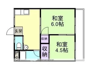 ハイツイワモトII【1階】の間取り