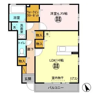 サニーパティオ A【1階】の間取り