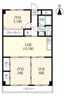 ハイツイースト【3階】の間取り
