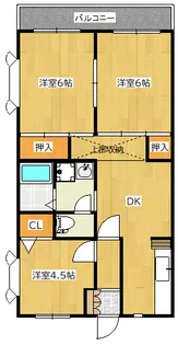 カサベルデ市川【3階】の間取り