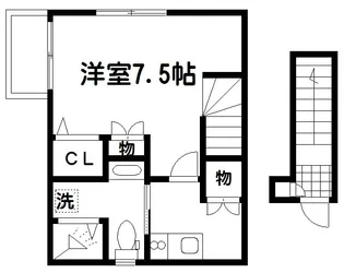 ゆいまーる若宮【2階】の間取り