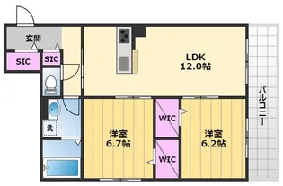 フォレスト楠【2階】の間取り