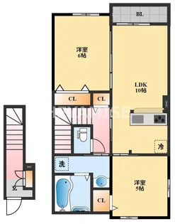 リバーサイド III【2階】の間取り
