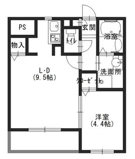 ライズアップ西尾【3階】の間取り