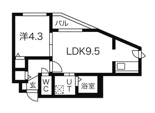 オルセー厚別中央III【1階】の間取り