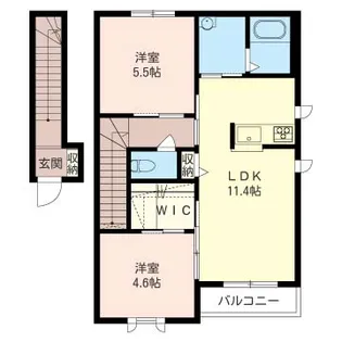 モン・リヴィエール【2階】の間取り