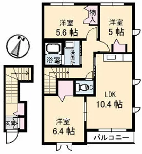 ヴェルセ【2階】の間取り
