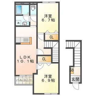 エクセルハイツ【2階】の間取り