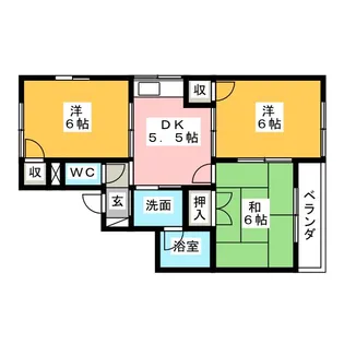 Vert bois Tomita【2階】の間取り