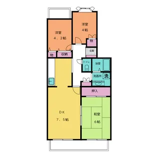 サーラシティ中郷【4階】の間取り