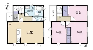 静岡県富士市さんどまき【一戸建】の間取り