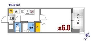 カーサ南堀川【5階】の間取り