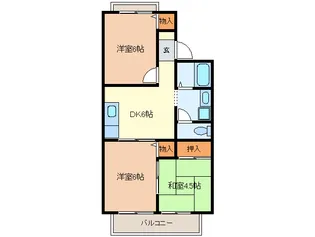 サングレース【2階】の間取り