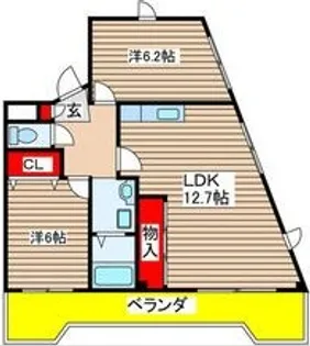 パークス浅井【2階】の間取り