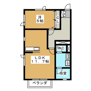 メゾン・ラファインII【1階】の間取り