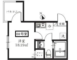 MELDIA関原2丁目No.19【3階】の間取り