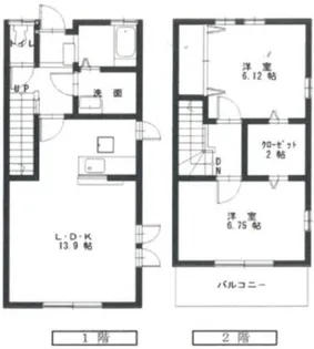 シャレーミヤモトC【2階】の間取り