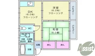 コーポ庄子【2階】の間取り