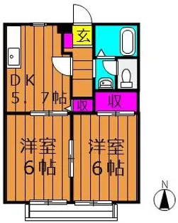 ソレジオミキ【1階】の間取り