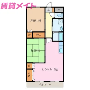 カーサ・ファミリア【2階】の間取り
