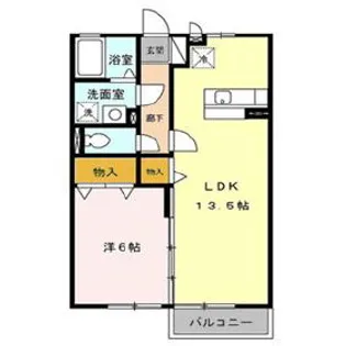 リビングタウン八日市場A【2階】の間取り