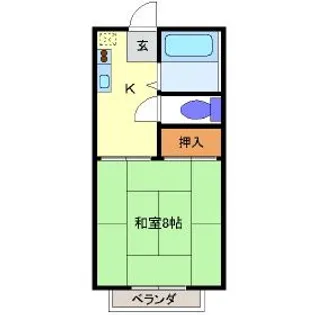 グリーンハウスA棟【2階】の間取り