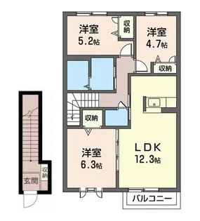 クレール西海岸【2階】の間取り