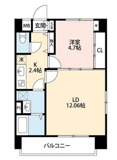 フェリーチェ南熊本【2階】の間取り