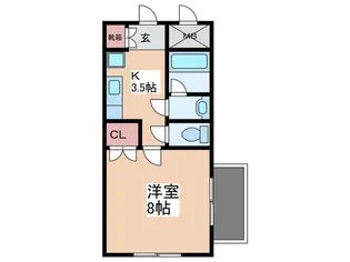 デァ フリュ-ゲル【3階】の間取り