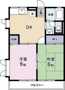コーポタカダB【1階】の間取り