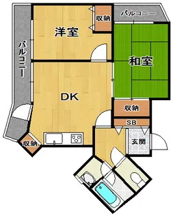 武庫之荘GEMELLI【7階】の間取り