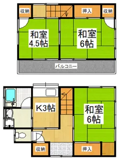 埼玉県所沢市大字下安松【一戸建】の間取り