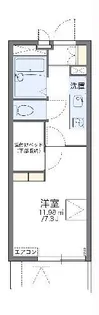 レオパレスアークテラス【1階】の間取り