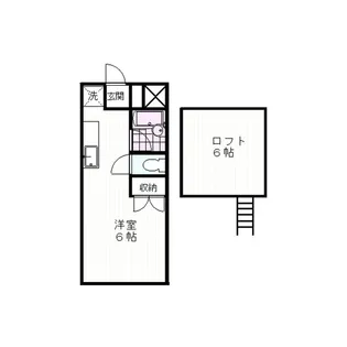 サンライズカトウ【2階】の間取り