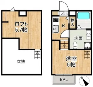 エミアス松戸【2階】の間取り