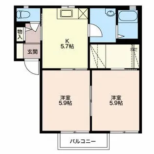 新潟県見附市本所1【アパート】の間取り