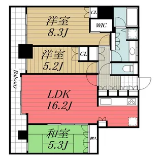 千葉県千葉市美浜区打瀬1【マンション】の間取り