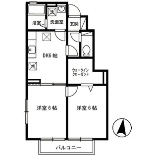 パルク オベルジーヌ A【1階】の間取り
