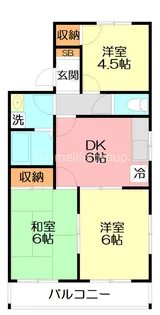 サンプラザ【2階】の間取り