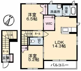 T’Sハウス A棟【2階】の間取り