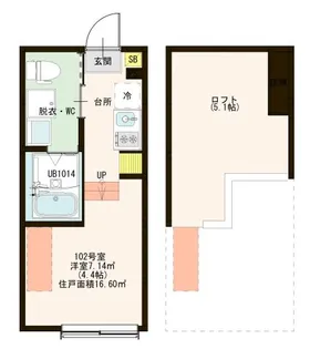ハーモニーテラス足立XVII【1階】の間取り