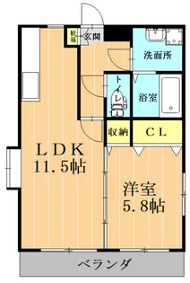 グランディール小山 I【2階】の間取り